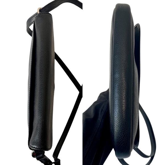 Longchamp Le Foulonné Vintage Y2K Black Leather Convertible Crossbody Bag - Picture 6 of 11